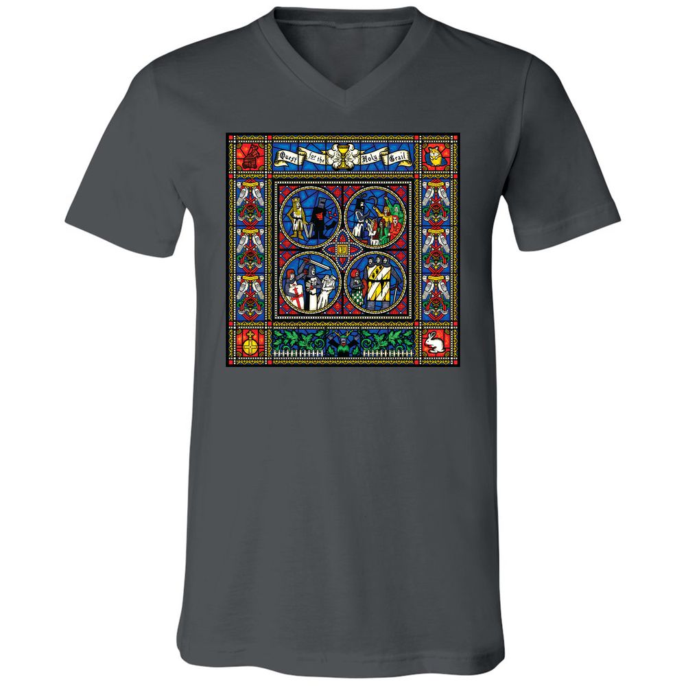 Unisex V-Neck T-Shirt - KNEVTBXA - Asphalt - 12