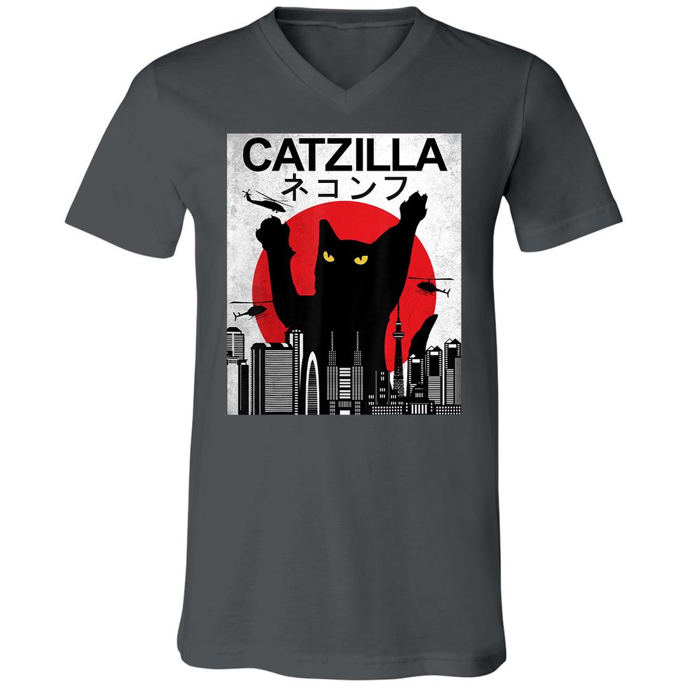 Unisex V-Neck T-Shirt - 2BFVWVVV - Asphalt - 12