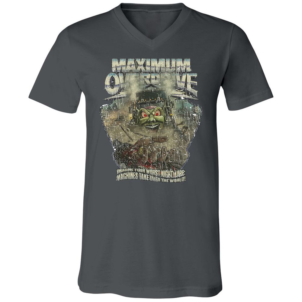 Unisex V-Neck T-Shirt - GEXNWCLX - Asphalt - 12