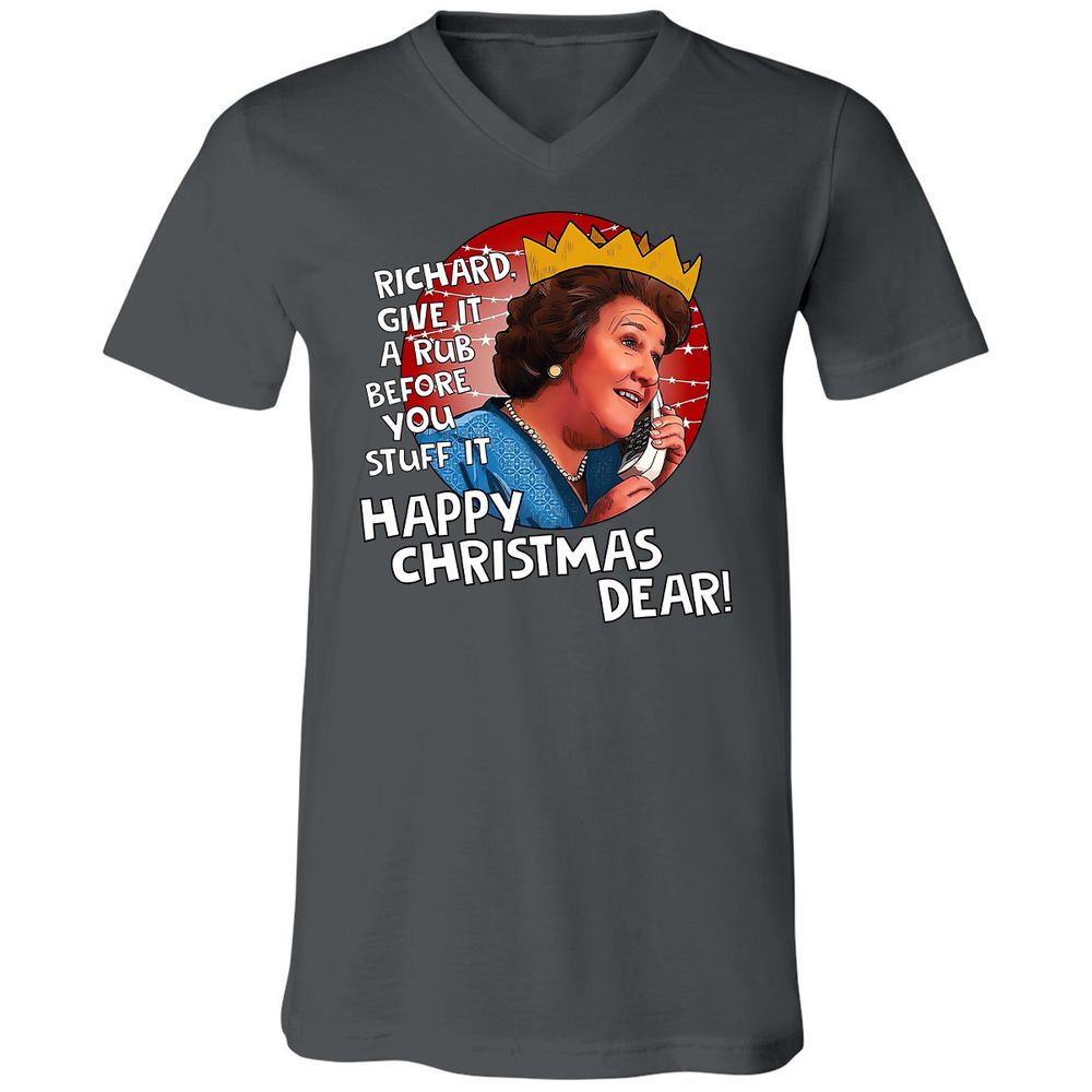 Unisex V-Neck T-Shirt - CL4WFWLW - Asphalt - 12