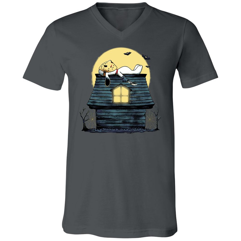 Unisex V-Neck T-Shirt - 4BKGKZSN - Asphalt - 12