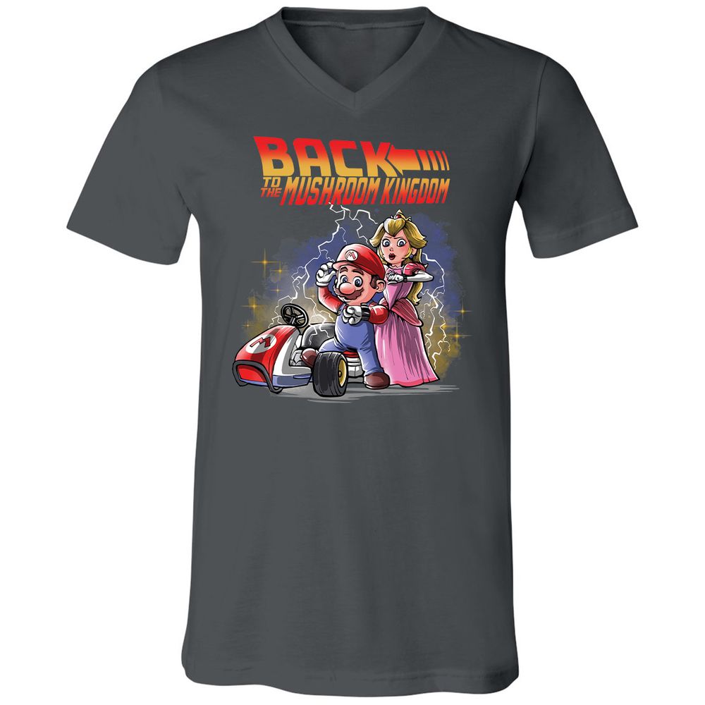 Unisex V-Neck T-Shirt - ZHLR68JK - Asphalt - 12