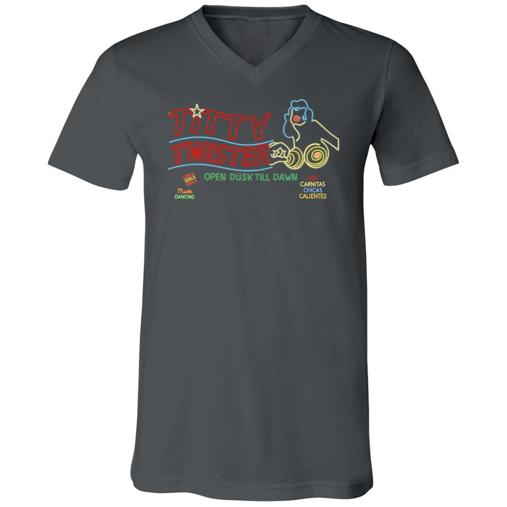 Unisex V-Neck T-Shirt - C4A3BBA9 - Asphalt - 12