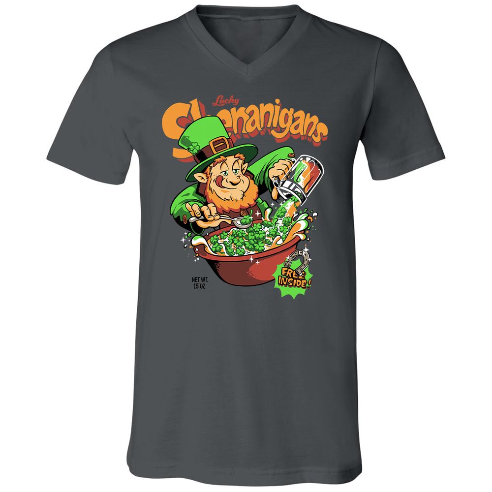 Unisex V-Neck T-Shirt - 9STXQUED - Asphalt - 12