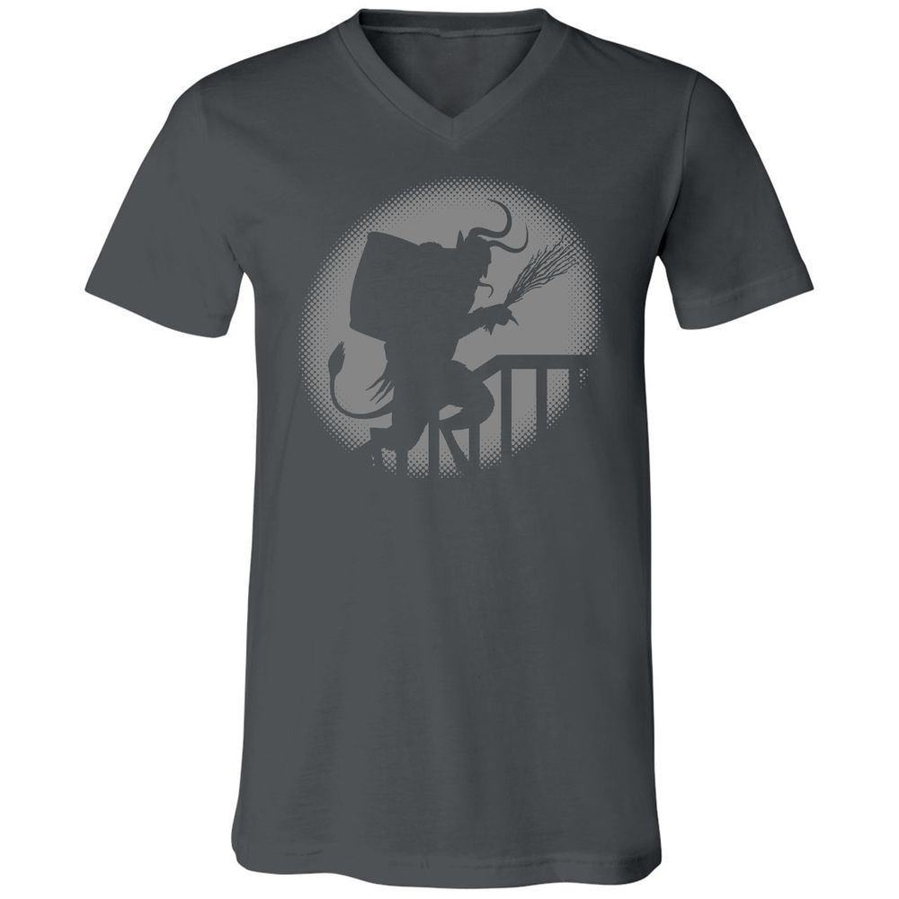 Unisex V-Neck T-Shirt - 4YNB32GQ - Asphalt - 12