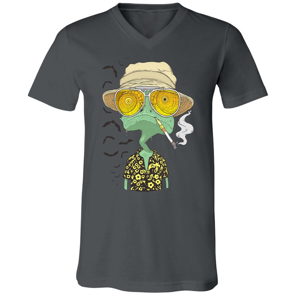 Unisex V-Neck T-Shirt - PHFSVRSZ - Asphalt - 12