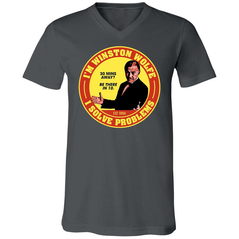 Unisex V-Neck T-Shirt - S2TWLL64 - Asphalt - 12