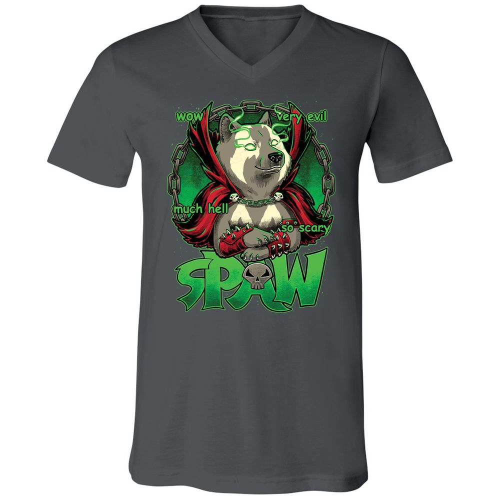 Unisex V-Neck T-Shirt - 4B9BSMXV - Asphalt - 12