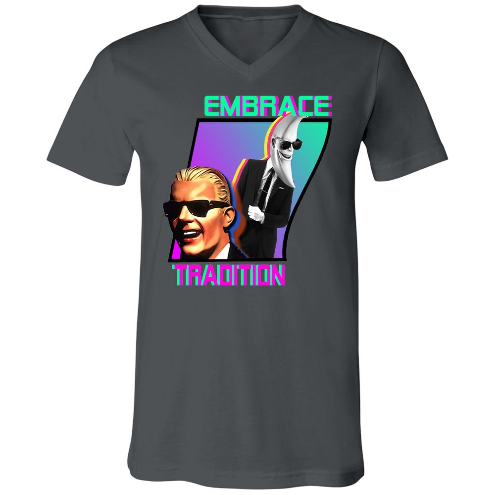 Unisex V-Neck T-Shirt - Z5Y1LDR3 - Asphalt - 12