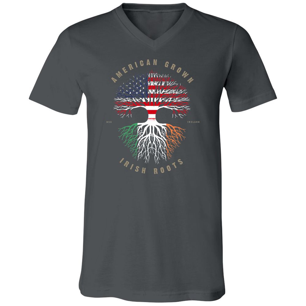 Unisex V-Neck T-Shirt - UKY3BYE8 - Asphalt - 12