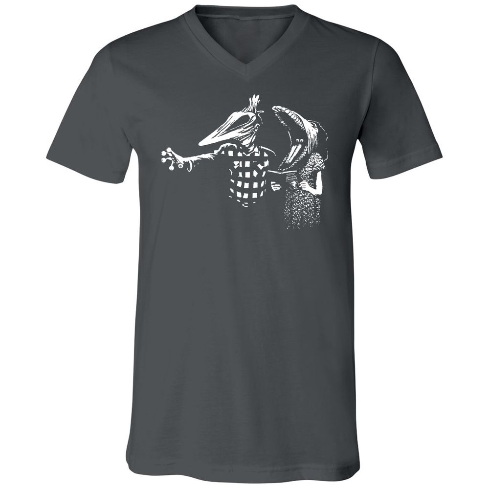 Unisex V-Neck T-Shirt - SG2VW966 - Asphalt - 12