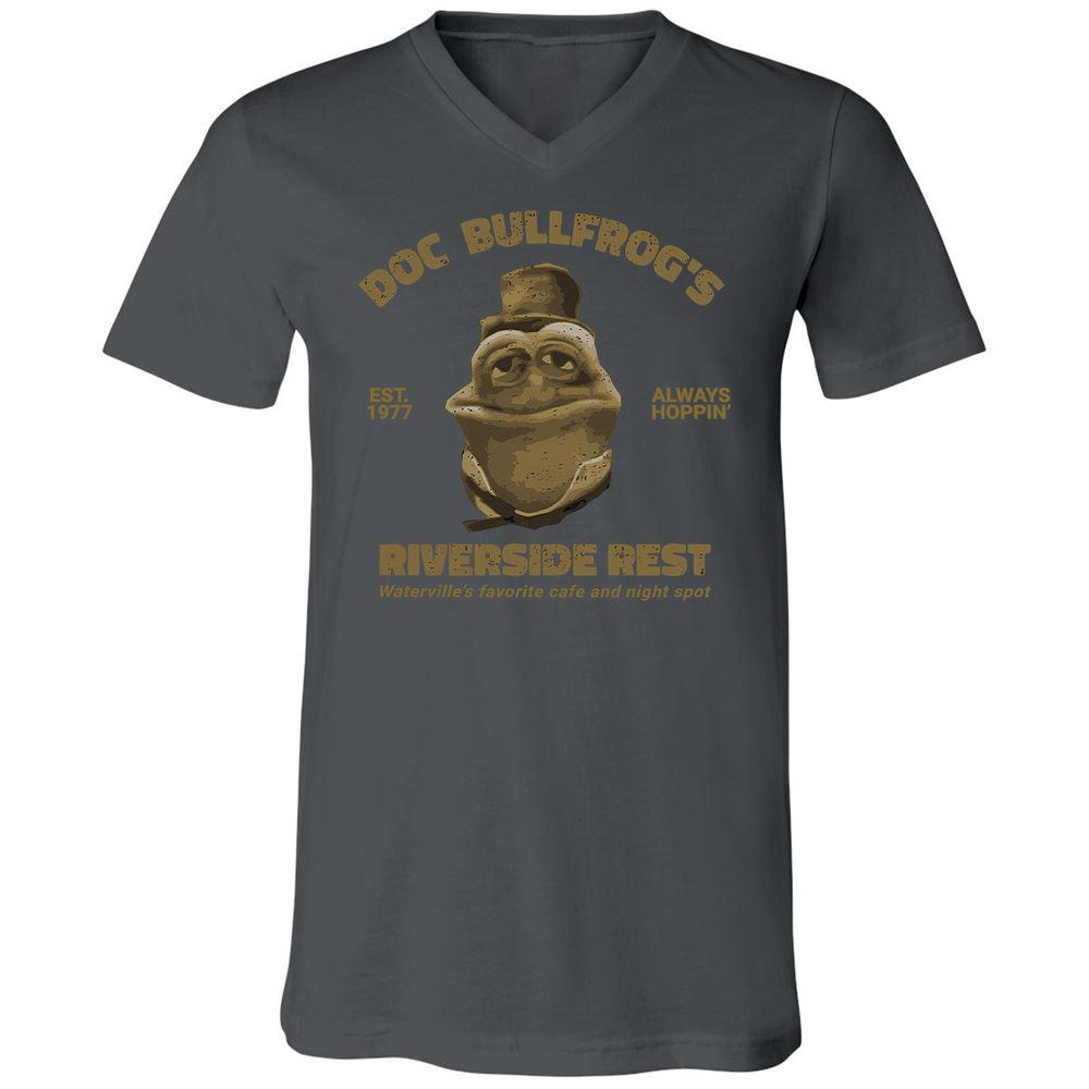 Unisex V-Neck T-Shirt - 62Q6EF5P - Asphalt - 12
