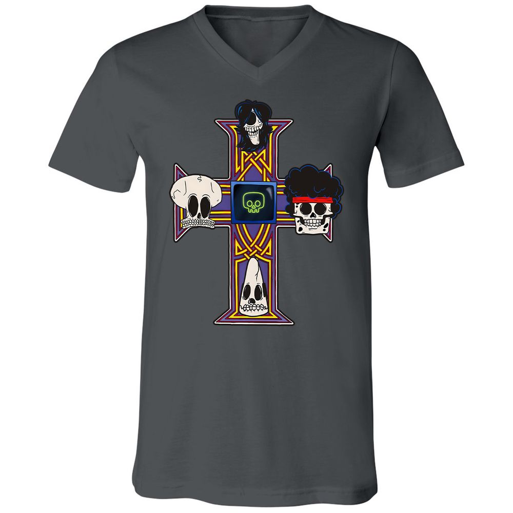 Unisex V-Neck T-Shirt - 33A1F38Y - Asphalt - 12