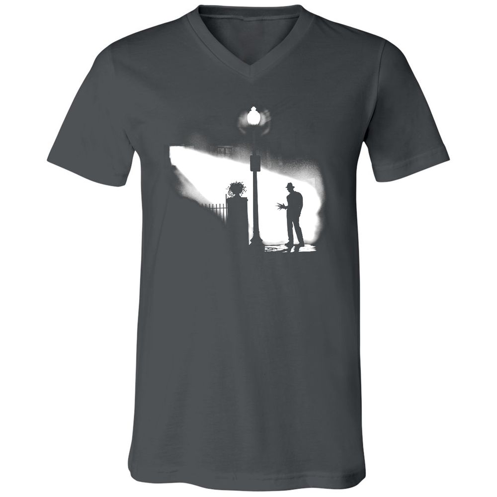 Unisex V-Neck T-Shirt - ZKA5L1MQ - Asphalt - 12