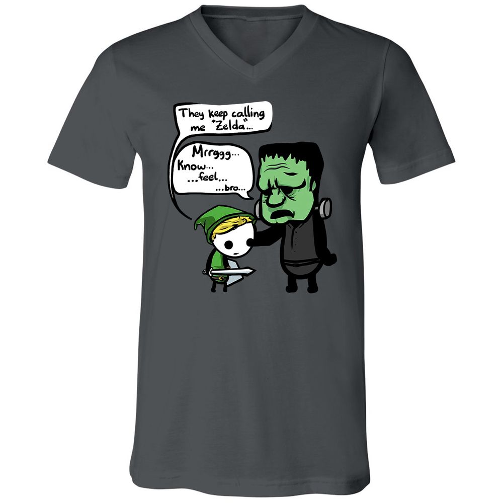 Unisex V-Neck T-Shirt - 6GPRYMHJ - Asphalt - 12