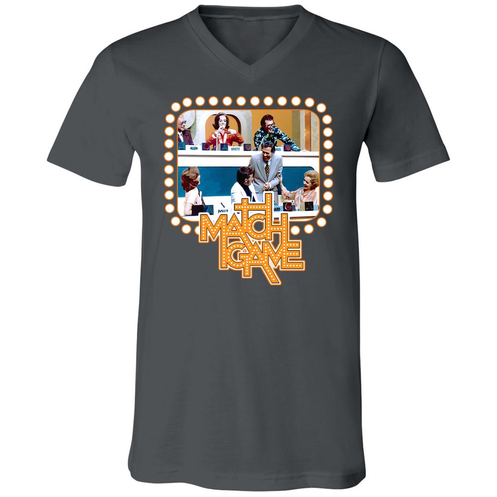 Unisex V-Neck T-Shirt - EDNCZTX6 - Asphalt - 12