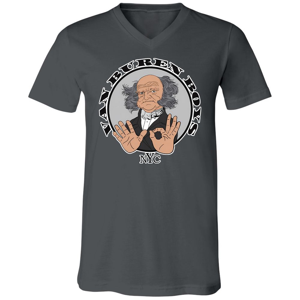 Unisex V-Neck T-Shirt - NEKEJSL3 - Asphalt - 12