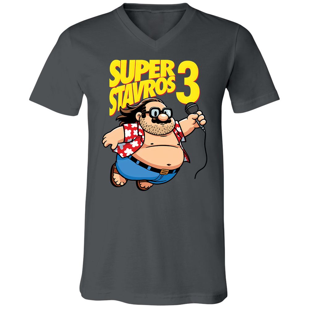 Unisex V-Neck T-Shirt - 5S5ELTRJ - Asphalt - 12