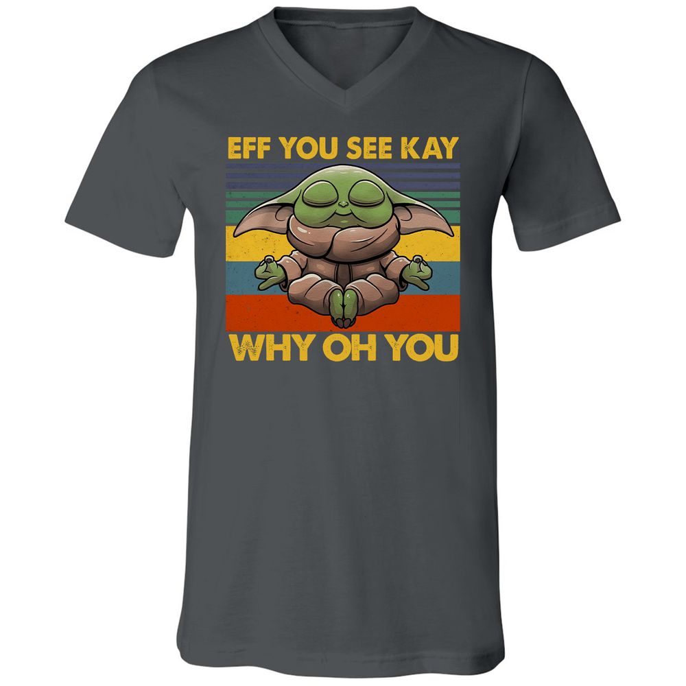 Unisex V-Neck T-Shirt - 81G14EFU - Asphalt - 12