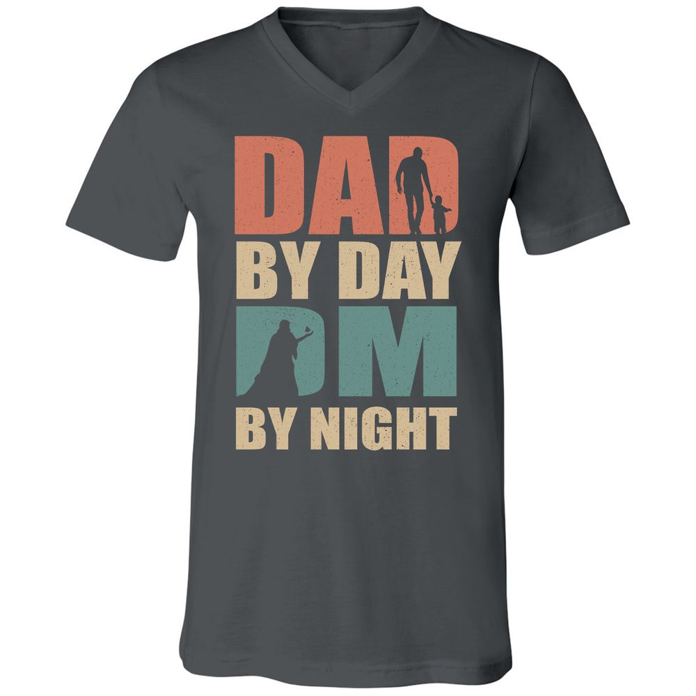 Unisex V-Neck T-Shirt - 2ZLJH8R4 - Asphalt - 12