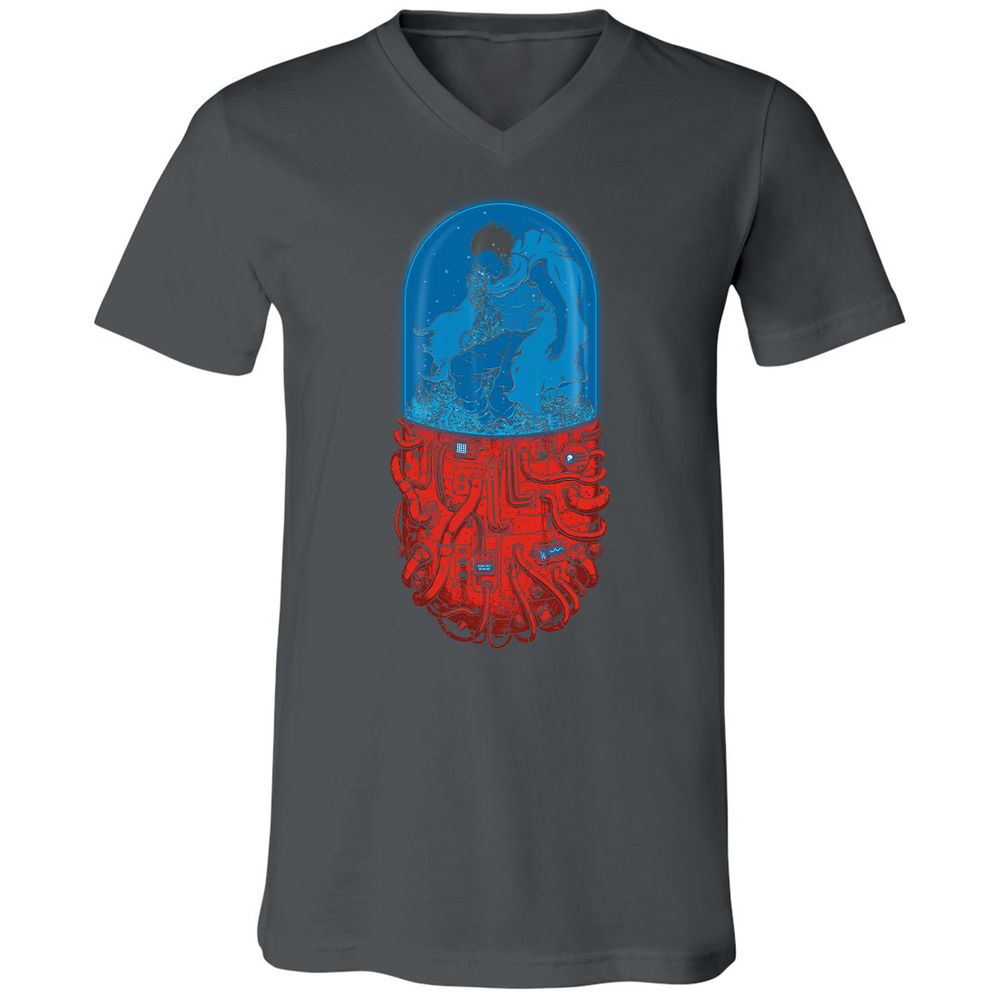 Unisex V-Neck T-Shirt - M3G8DWDT - Asphalt - 12