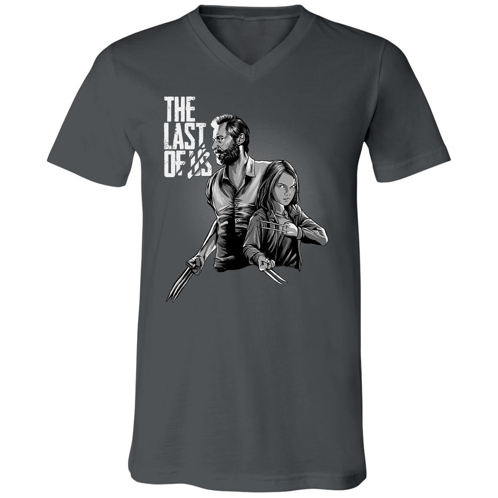 Unisex V-Neck T-Shirt - FH7VX7VY - Asphalt - 12