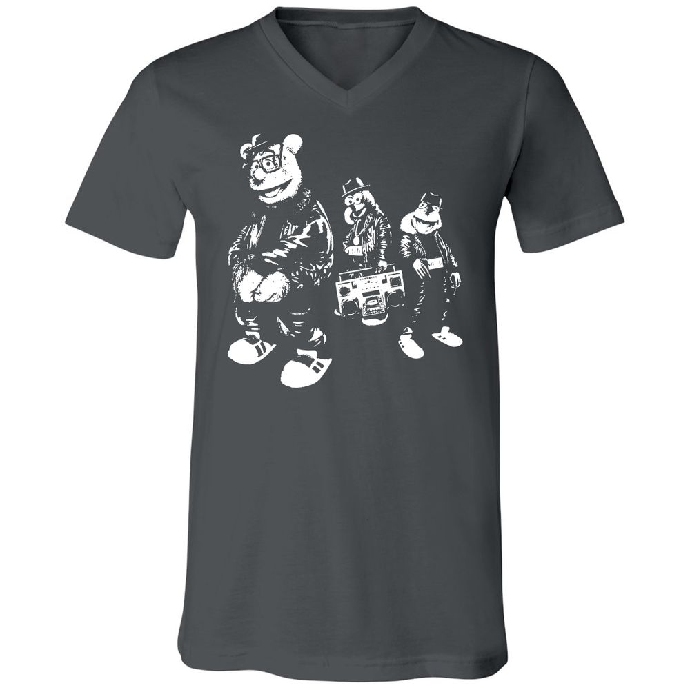 Unisex V-Neck T-Shirt - TSAXBR39 - Asphalt - 12