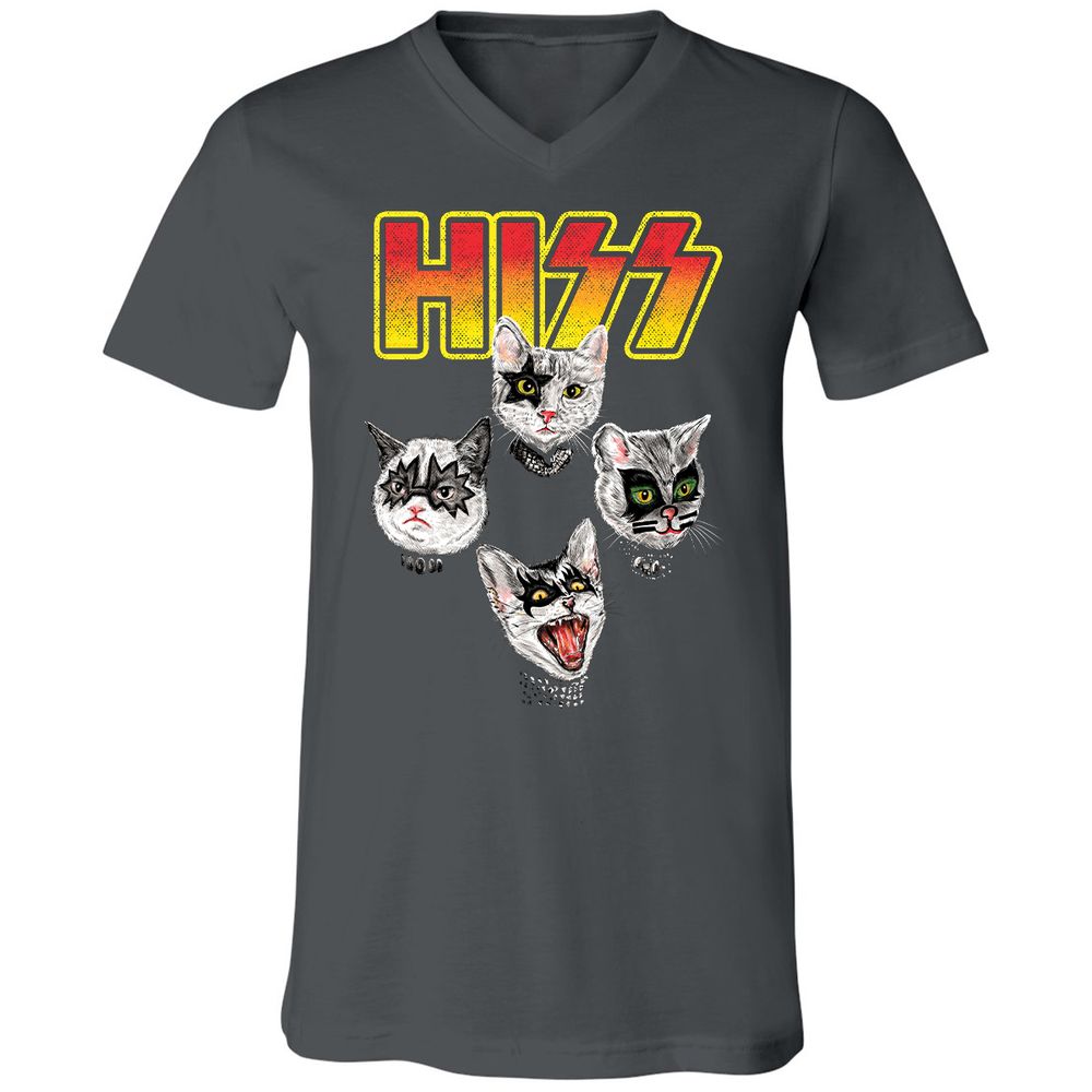 Unisex V-Neck T-Shirt - GQM746DC - Asphalt - 12