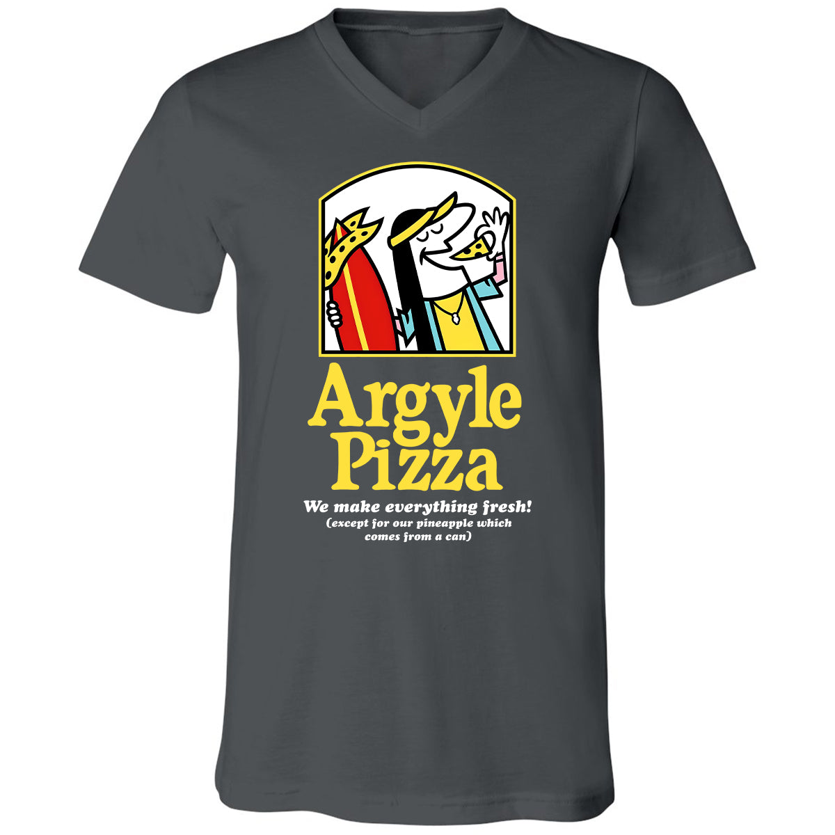 Unisex V-Neck T-Shirt - A9BSZUUZ - Asphalt - 12