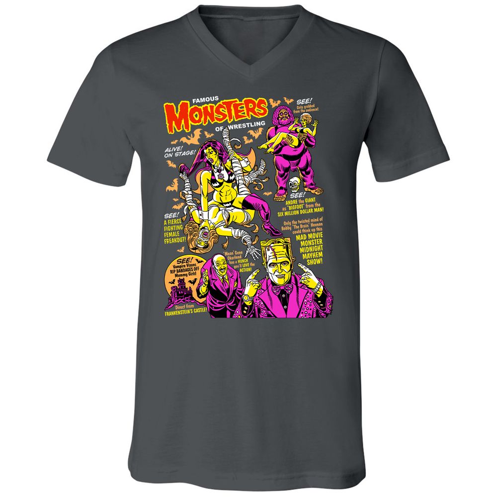 Unisex V-Neck T-Shirt - R3VU4U6T - Asphalt - 12