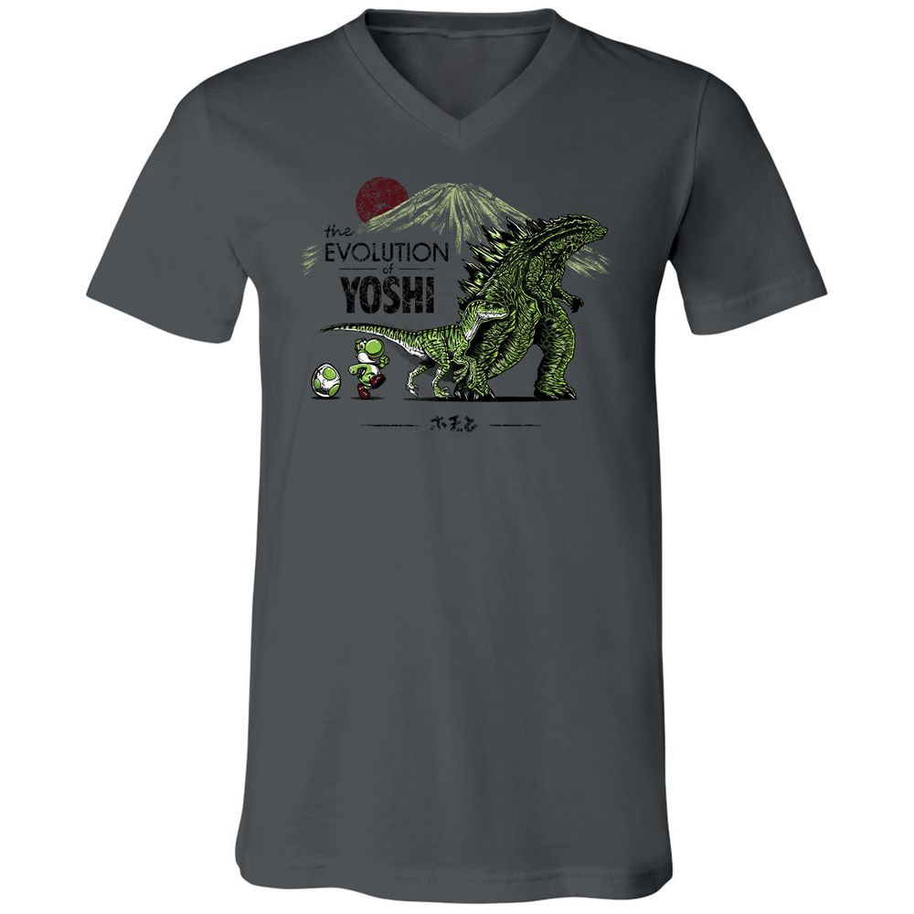 Unisex V-Neck T-Shirt - RJA3TYZT - Asphalt - 12