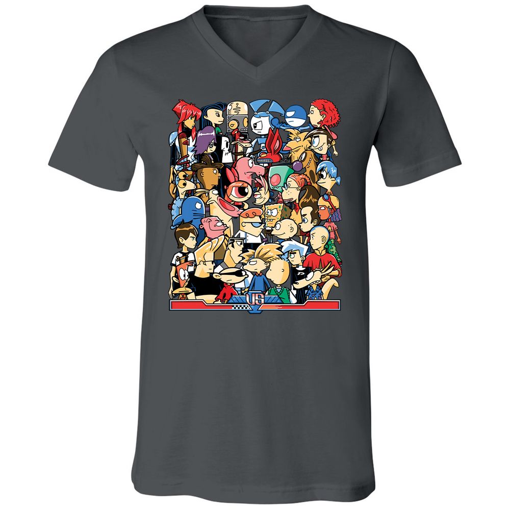 Unisex V-Neck T-Shirt - 5JV6KJVH - Asphalt - 12