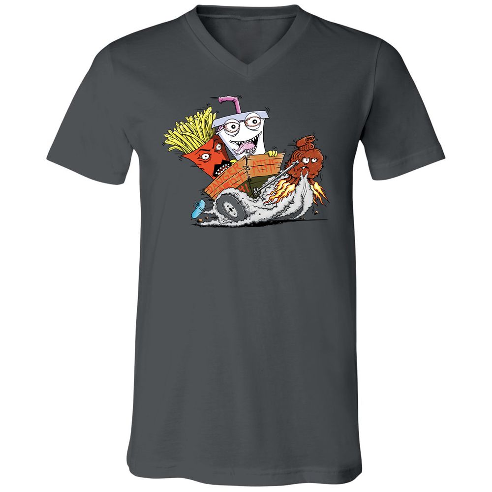 Unisex V-Neck T-Shirt - 2VD3GYP7 - Asphalt - 12