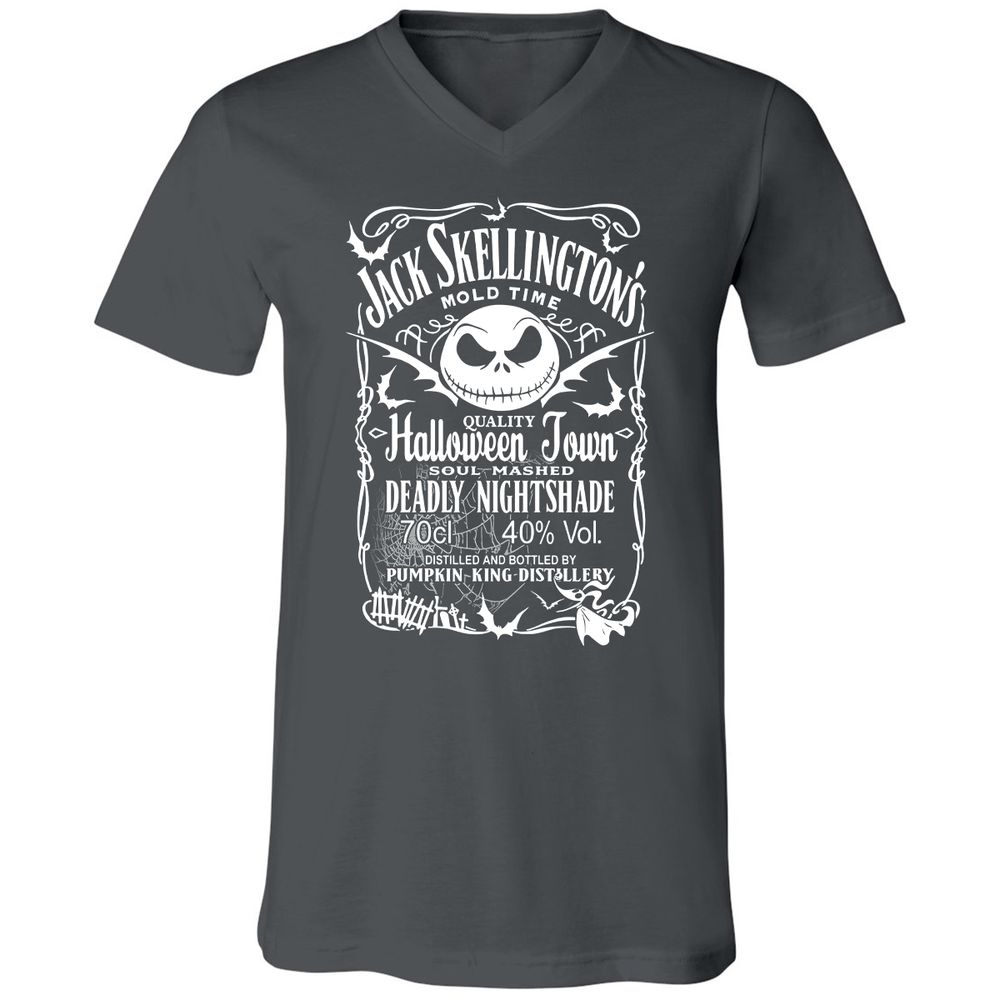 Unisex V-Neck T-Shirt - D4EQD5C7 - Asphalt - 12