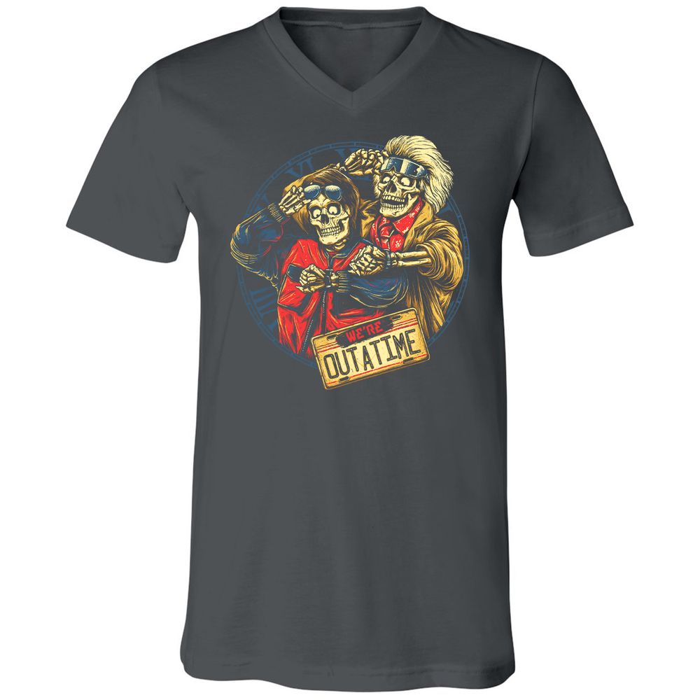 Unisex V-Neck T-Shirt - AG6XJLH8 - Asphalt - 12