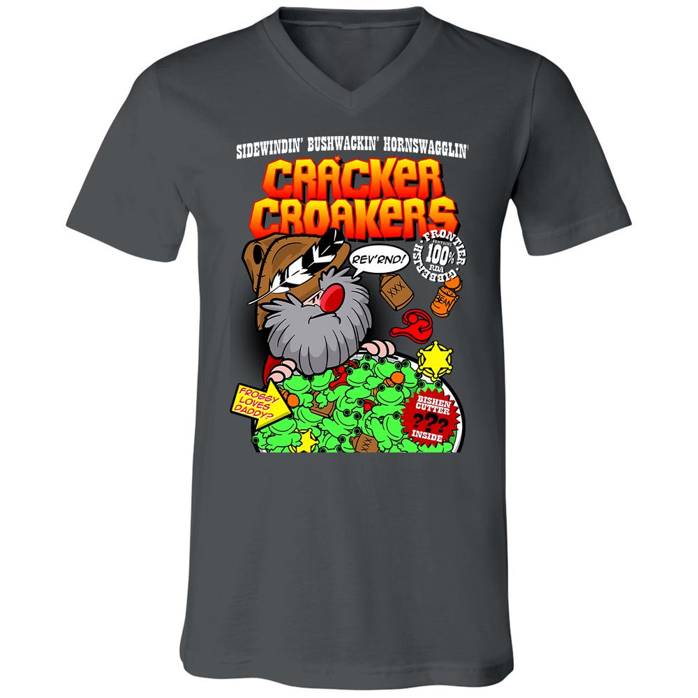 Unisex V-Neck T-Shirt - HPDLZR75 - Asphalt - 12