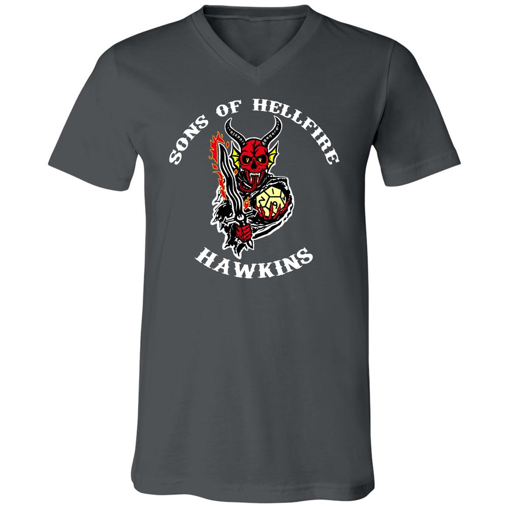 Unisex V-Neck T-Shirt - 4WN6QSTW - Asphalt - 12