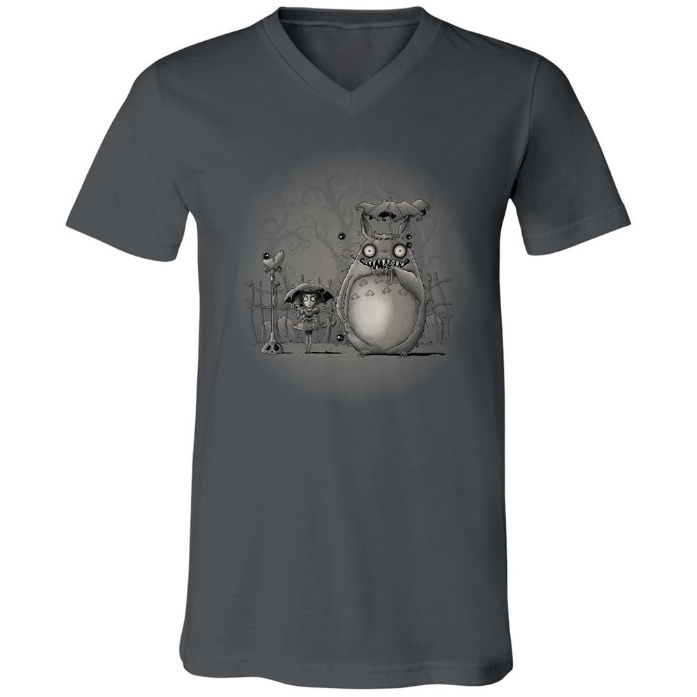 Unisex V-Neck T-Shirt - LVEWHV67 - Asphalt - 12