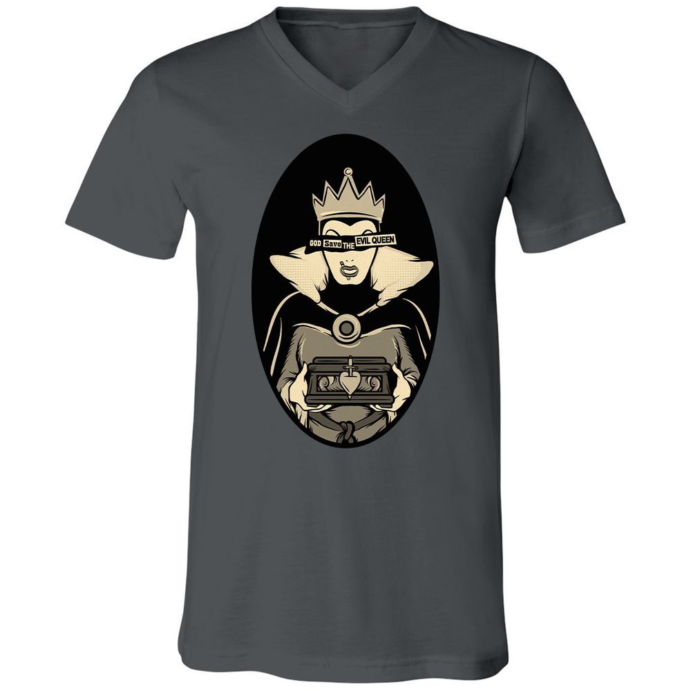 Unisex V-Neck T-Shirt - ZYYVSLRC - Asphalt - 12