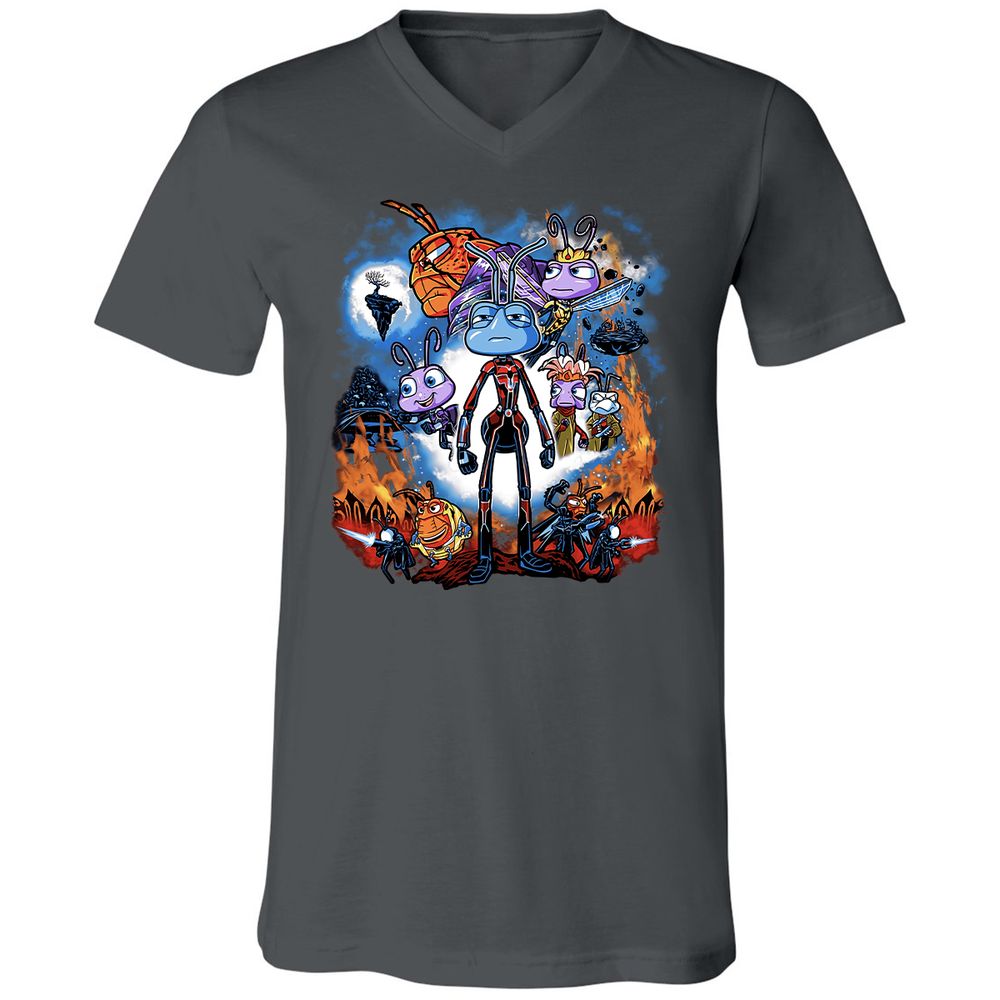 Unisex V-Neck T-Shirt - 5S83YZV3 - Asphalt - 12