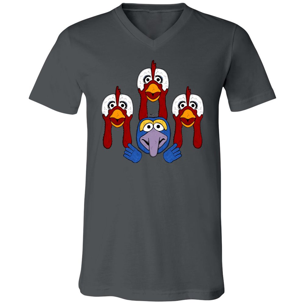 Unisex V-Neck T-Shirt - KV7TS52U - Asphalt - 12