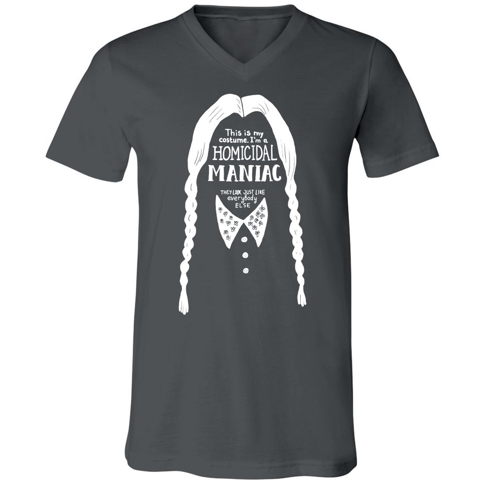 Unisex V-Neck T-Shirt - TSAJ5DW8 - Asphalt - 12
