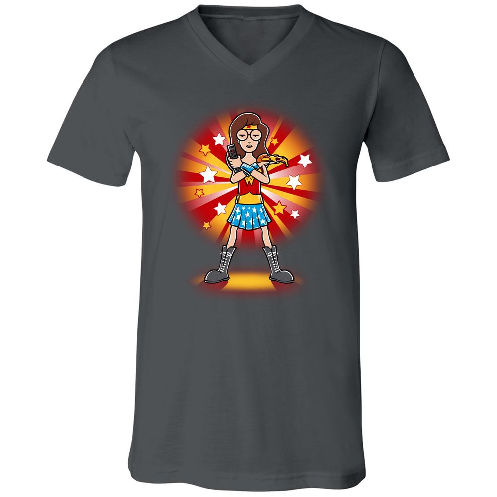 Unisex V-Neck T-Shirt - RG7Y1EWW - Asphalt - 12