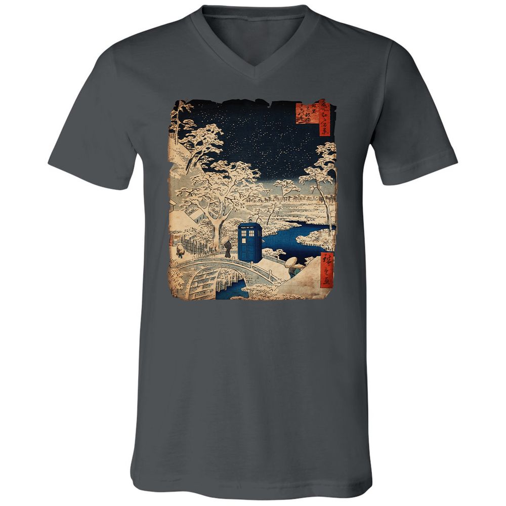 Unisex V-Neck T-Shirt - E3A7EQPL - Asphalt - 12