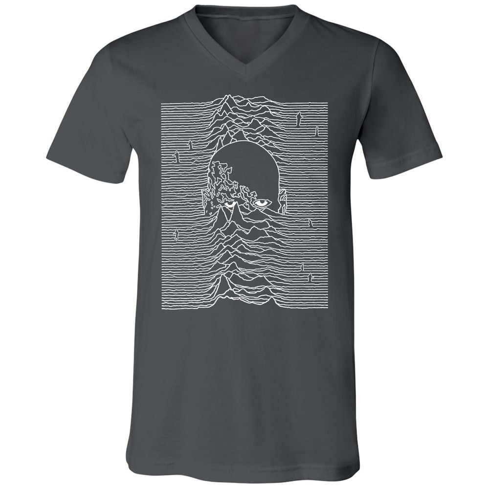 Unisex V-Neck T-Shirt - K6BHUPZK - Asphalt - 12