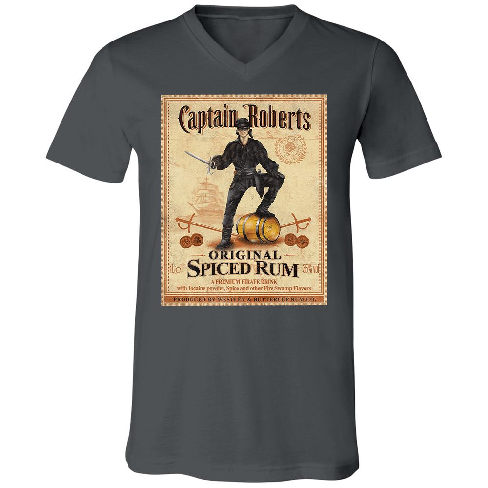Unisex V-Neck T-Shirt - HJNPLV6C - Asphalt - 12