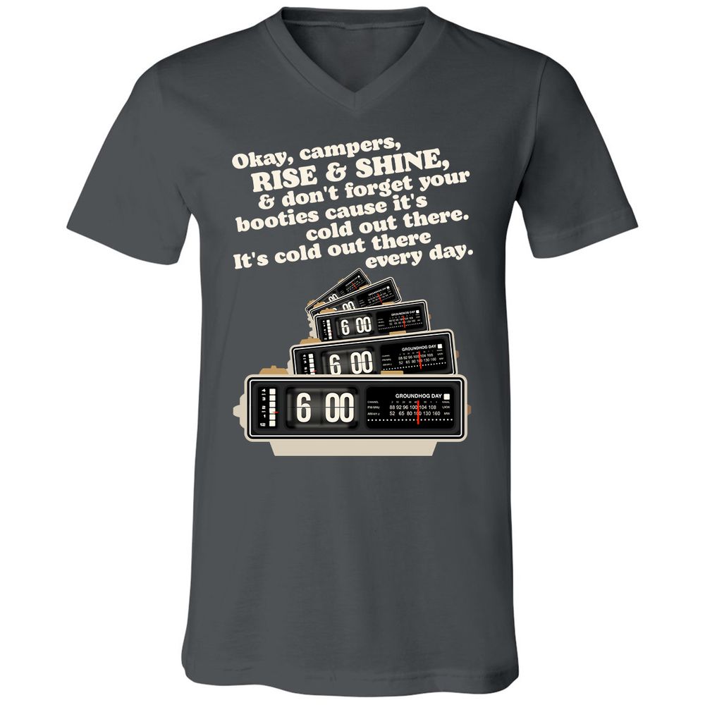 Unisex V-Neck T-Shirt - XYCEET35 - Asphalt - 12