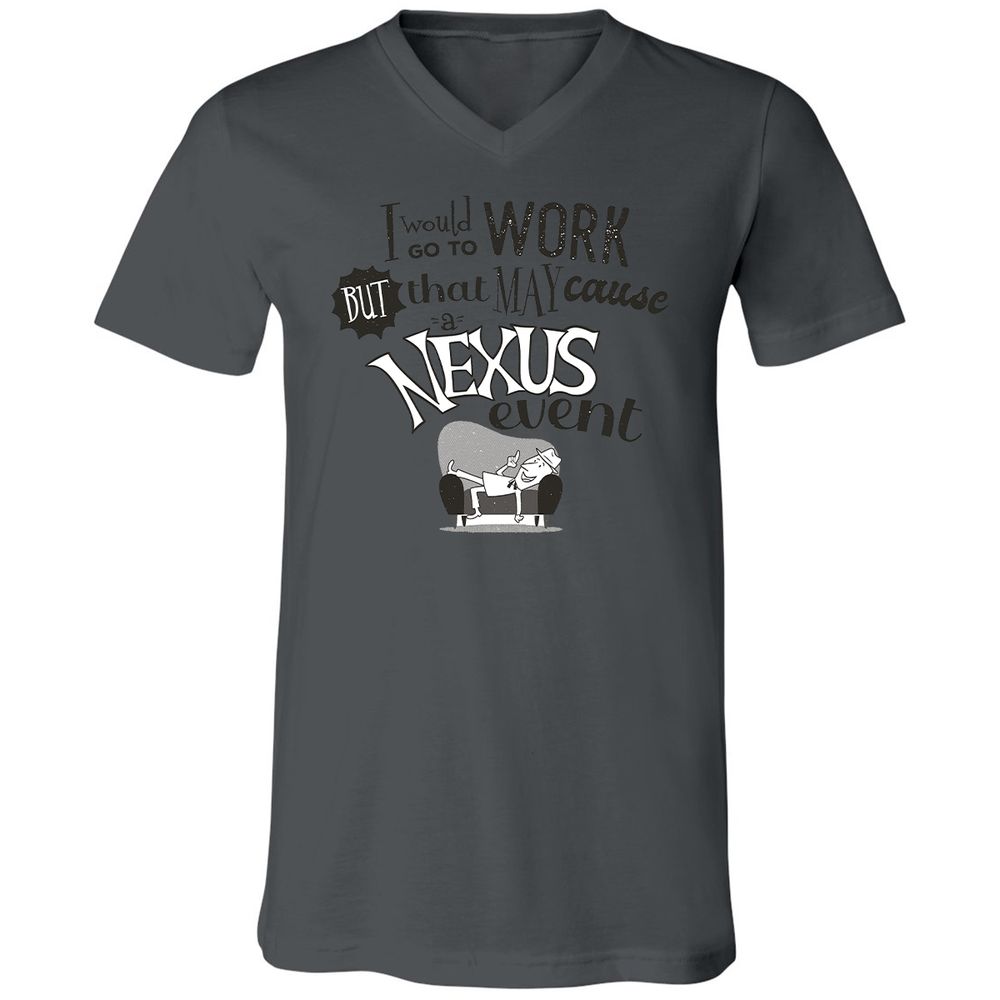 Unisex V-Neck T-Shirt - 6DPNUS1Z - Asphalt - 12