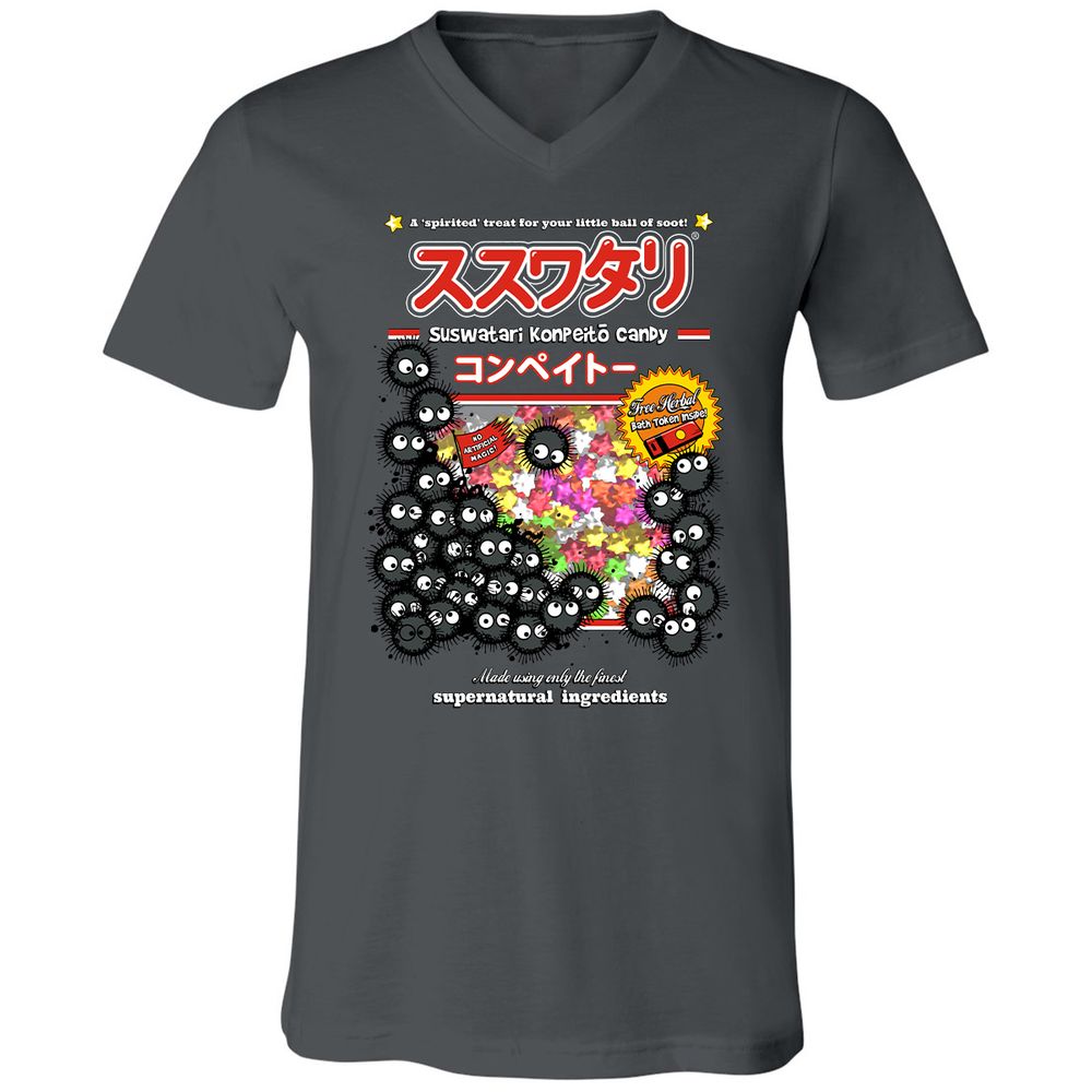 Unisex V-Neck T-Shirt - ZXHU5ZQF - Asphalt - 12