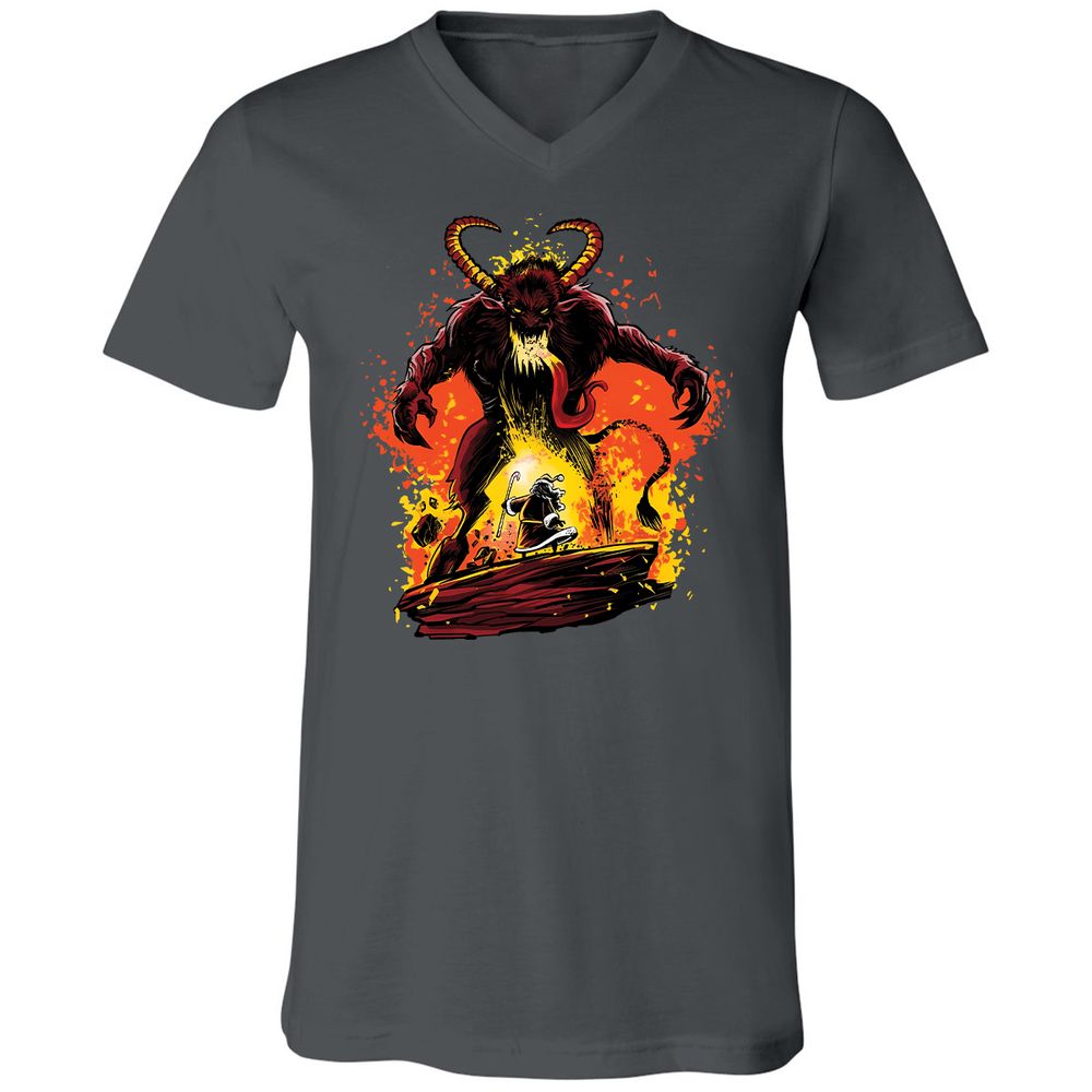 Unisex V-Neck T-Shirt - AYCB8Z2G - Asphalt - 12